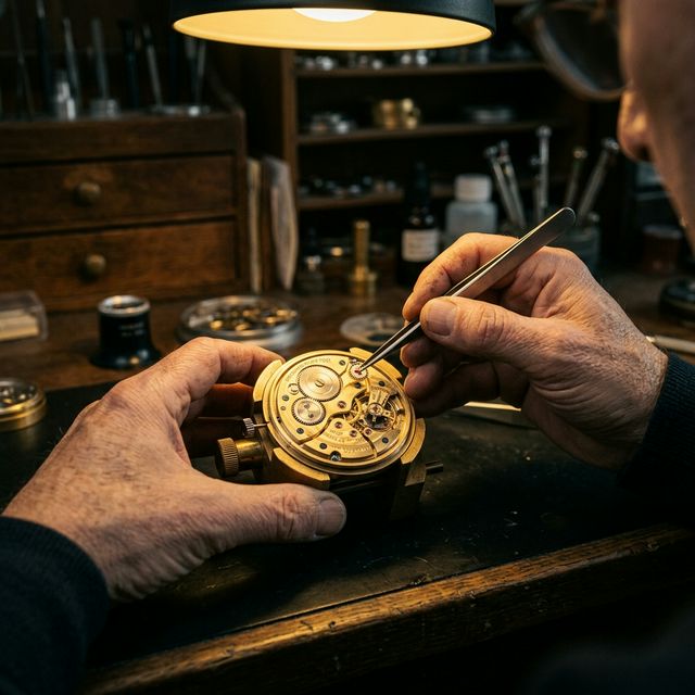 Master watchmaker at work